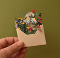 Magnet enveloppe fleurie