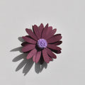 Magnet fleur aubergine/lilas